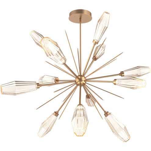 Aalto LED Novel Brass Chandelier Ceiling Light, Starburst