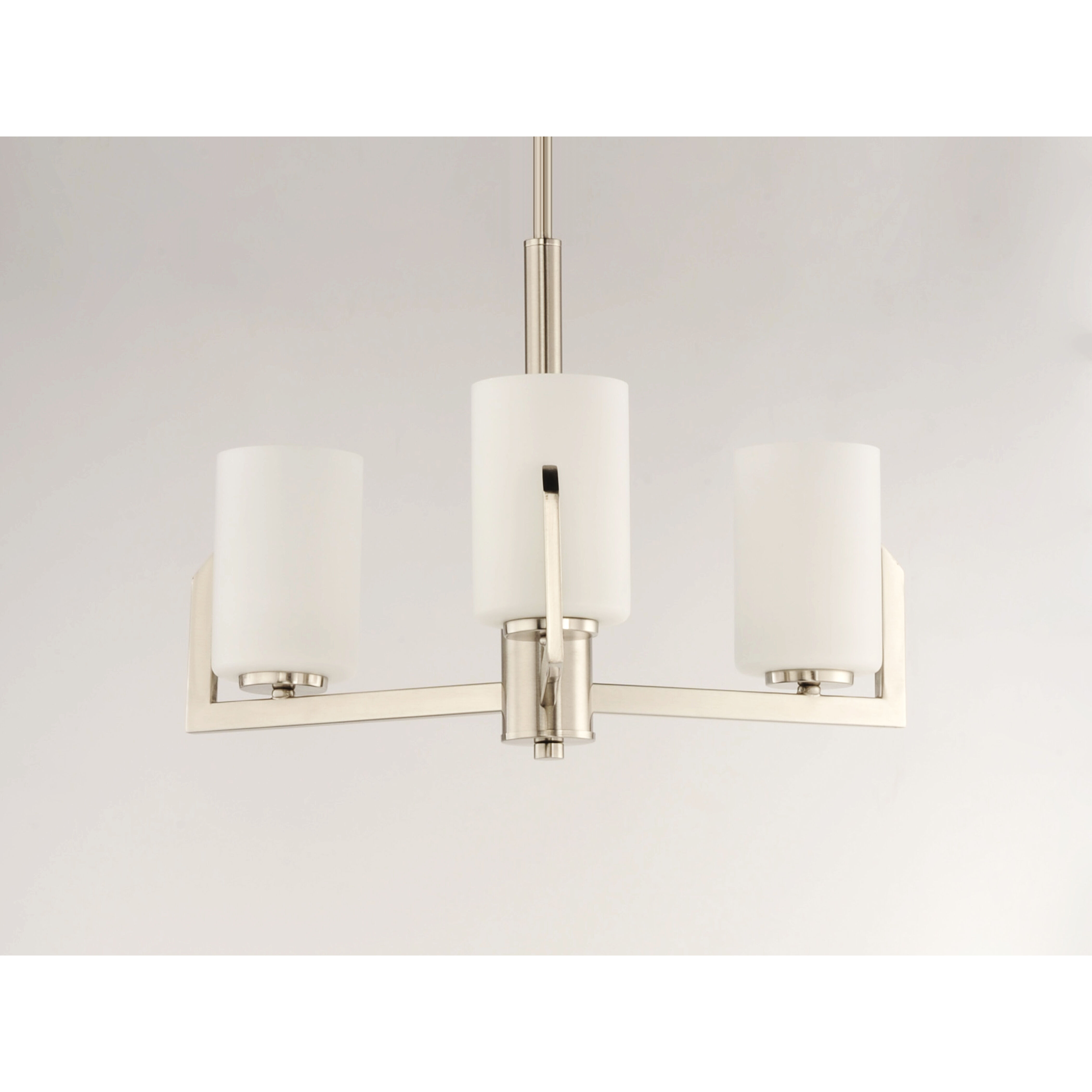 Dart 3 Light 22 inch Satin Nickel Chandelier Ceiling Light