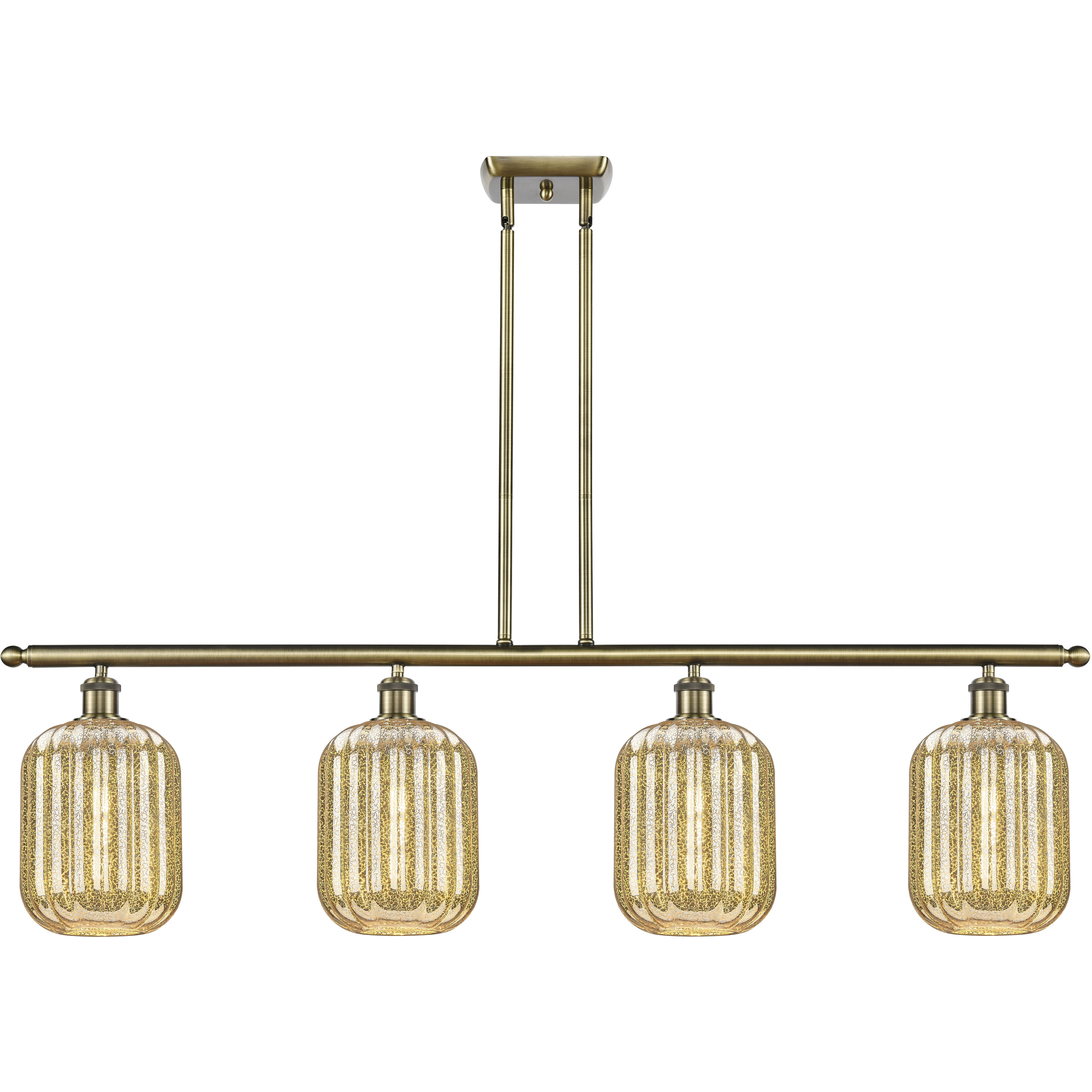 Ballston Preston Island Light Ceiling Light in Antique Brass, Mercury