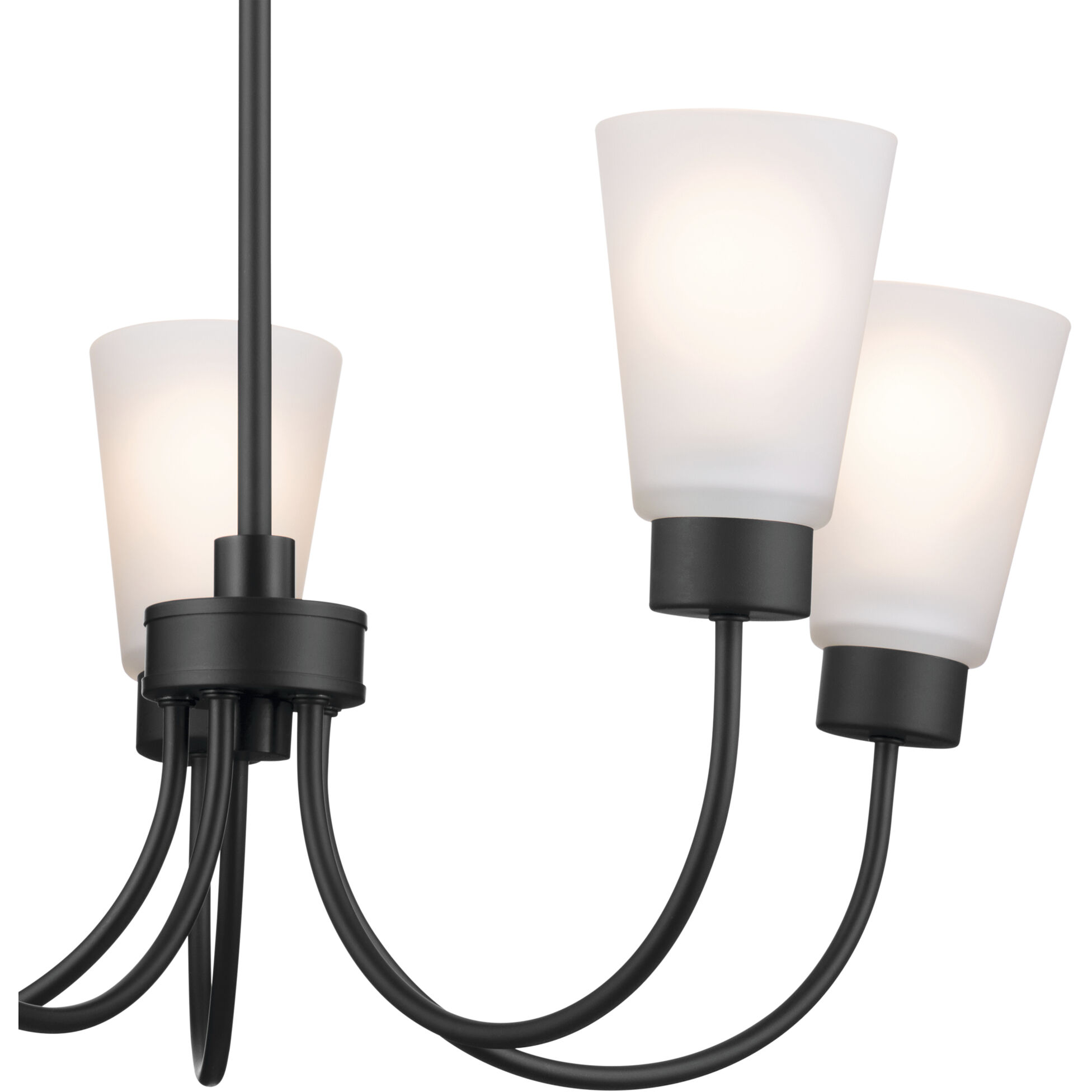 Erma 5 Light Black Chandelier Ceiling Light, Medium, 1 Tier