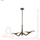 Down the Wrong Path 2 Light 47 inch Brontourage Linear Pendant Ceiling Light