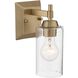 Yep Brilia 1 Light 4.88 inch Brushed Champagne Brass Wall Sconce Wall Light