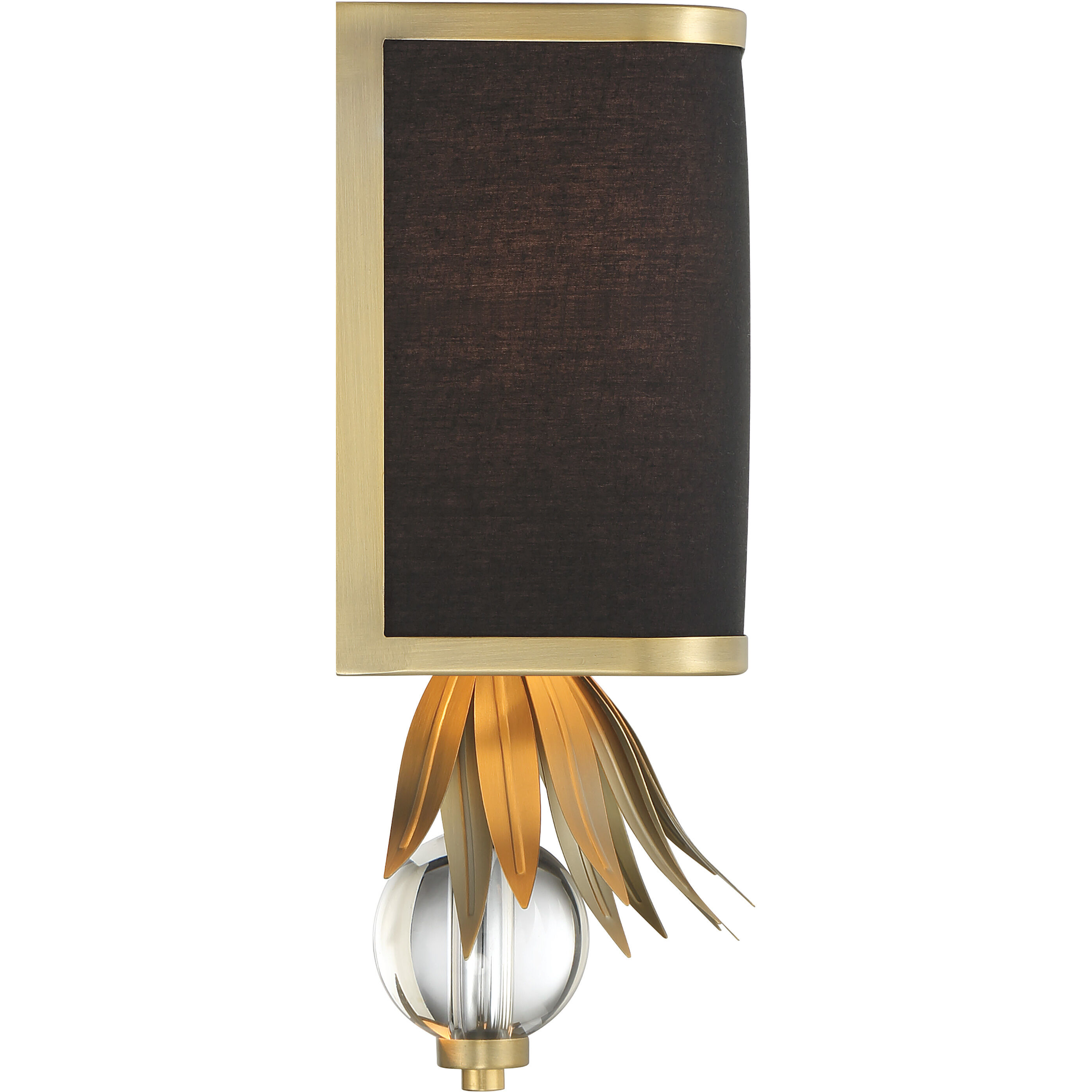 Caprio 2 Light 11 inch Natural Brushed Brass Wall Lamp Wall Light