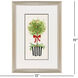 Ribbon Topiary Green and Black and Red and White Framed Art, Propac