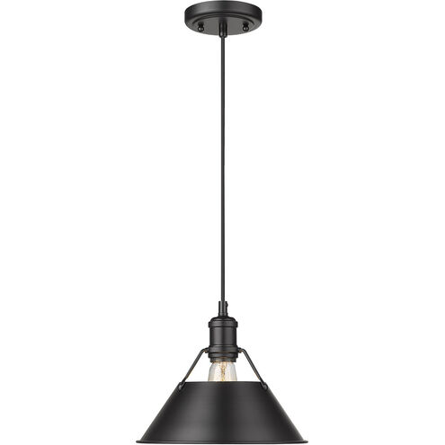 Orwell 1 Light 10 inch Matte Black Pendant Ceiling Light, Medium