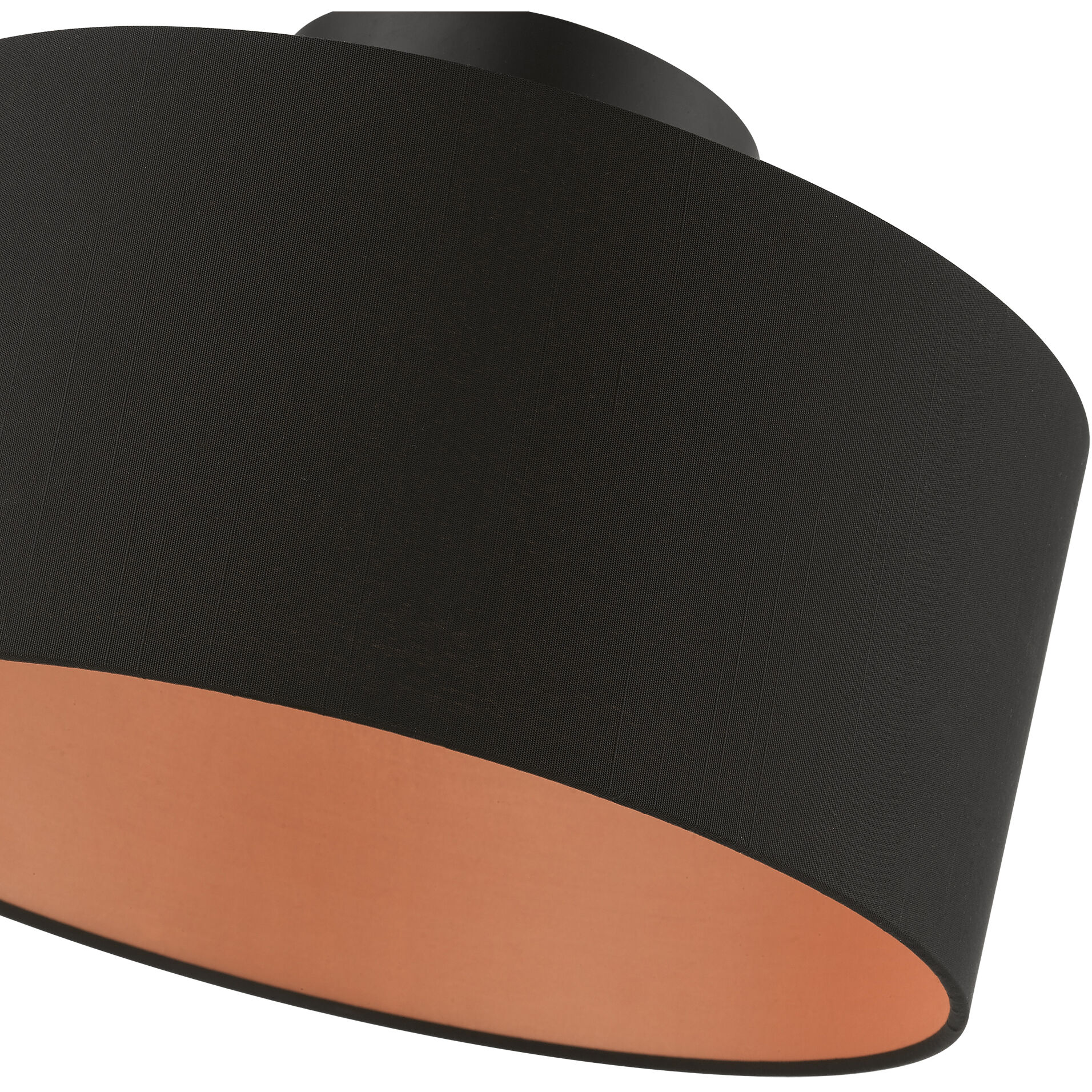 Sentosa 1 Light 13 inch Black Semi-Flush Ceiling Light, Medium