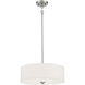 Modern 3 Light 18 inch Brushed Nickel Pendant Ceiling Light