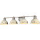 Kinsley 4 Light 39.38 inch Aged Galvanized Steel Bath Vanity Light Wall Light in Antique Ivory