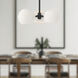 Alora Mood Willow 3 Light 16 inch Matte Black Pendant Ceiling Light in Matte Opal Glass