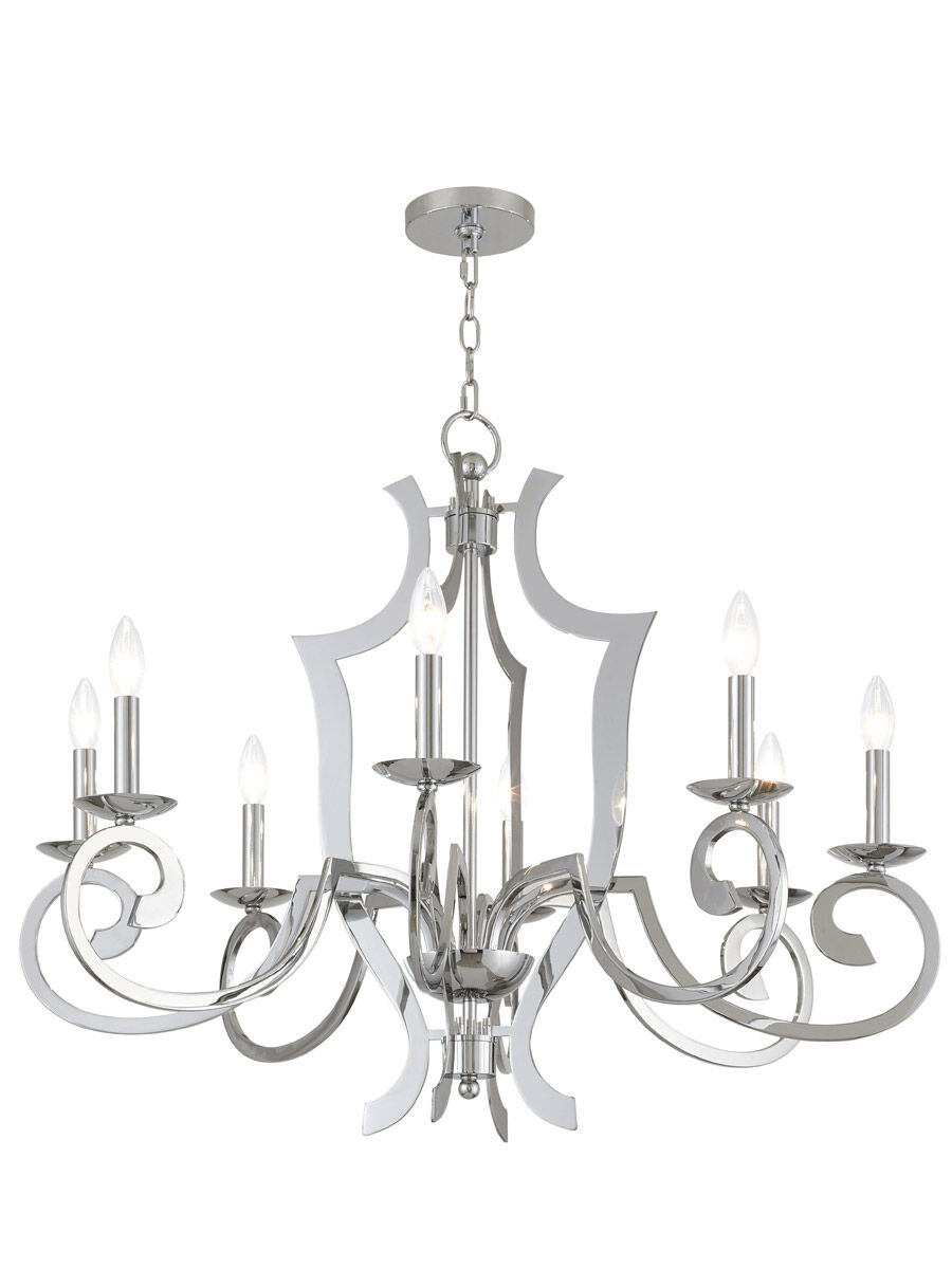 Aldrich 8 Light 33 inch Polished Chrome Chandelier Ceiling Light