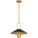 Goldenridge 1 Light 15 inch Legacy Brass and Dark Matte Black Pendant Ceiling Light