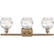 Ballston Small Deco Swirl 3 Light 26 inch Brushed Brass Bath Vanity Light Wall Light, Ballston