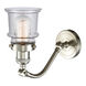 Franklin Restoration Small Canton 1 Light 7 inch Brushed Satin Nickel Sconce Wall Light in Seedy Glass, Franklin Restoration