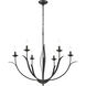 Charlize 6 Light 35.5 inch Matte Black Chandelier Ceiling Light