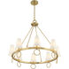 Wilkes 8 Light 36 inch Warm Brass Chandelier Ceiling Light