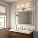 Traditional 3 Light 24 inch Natural Brass Bathroom Vanity Light Wall Light