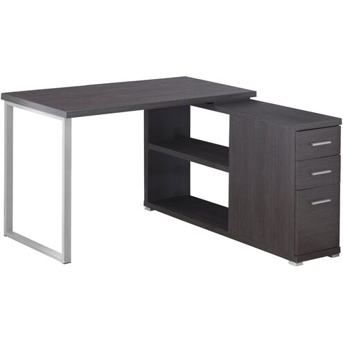 Decovio 15894-Gs Ramapo 47 X 47 Inch Grey And Silver Computer Desk