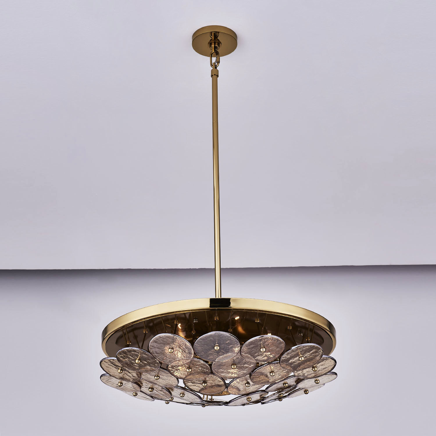 Hortensia 5 Light 24.5 inch Polished Winter Brass Pendant Ceiling Light