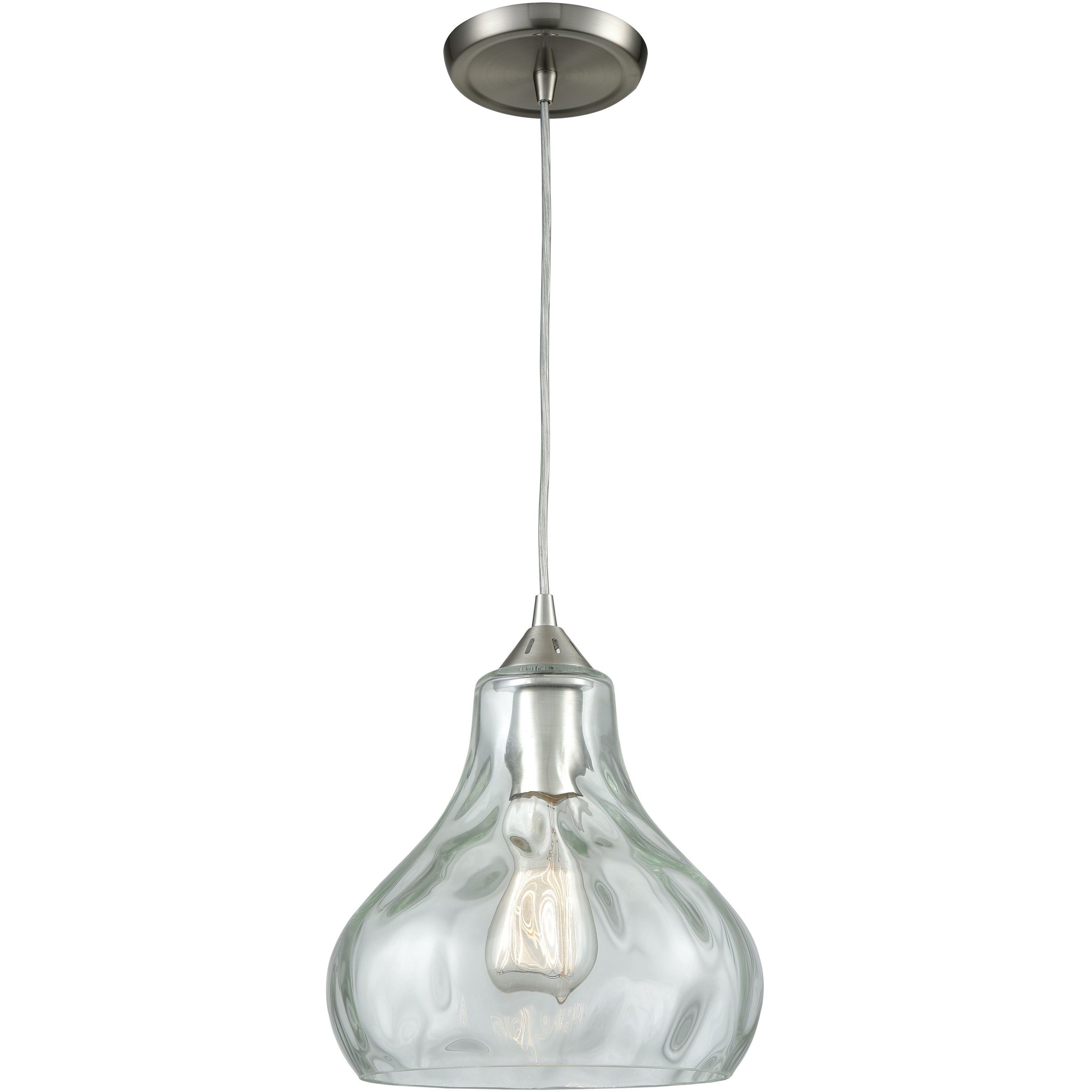 Belmont 1 Light 10 inch Clear with Satin Nickel Mini Pendant Ceiling Light