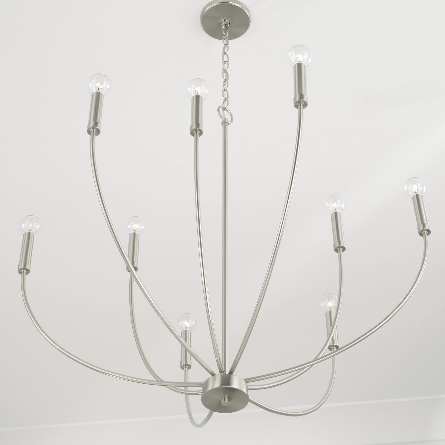 Ansley 9 Light 35.25 inch Brushed Nickel Chandelier Ceiling Light