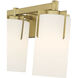 Froselle 3 Light 22 inch Vintage Brass Bathroom Vanity Light Wall Light