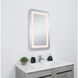 Genesis 30 X 27 inch Glossy White LED Mirror