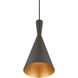 Waldorf 1 Light 7.25 inch Bronze with Antique Brass Finish Accents Pendant Ceiling Light in Bronze with Antique Brass Accent
