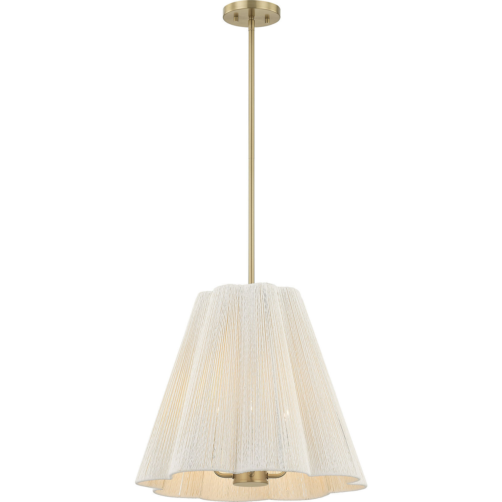 Rosa 4 Light 18.5 inch Noble Brass Pendant Ceiling Light