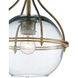 Foyle 1 Light 9.5 inch Antique Silver Leaf/Contemporary Gold Leaf Pendant Ceiling Light