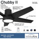 Chubby II 58 inch Coal Indoor/Outdoor Ceiling Fan, Wifi