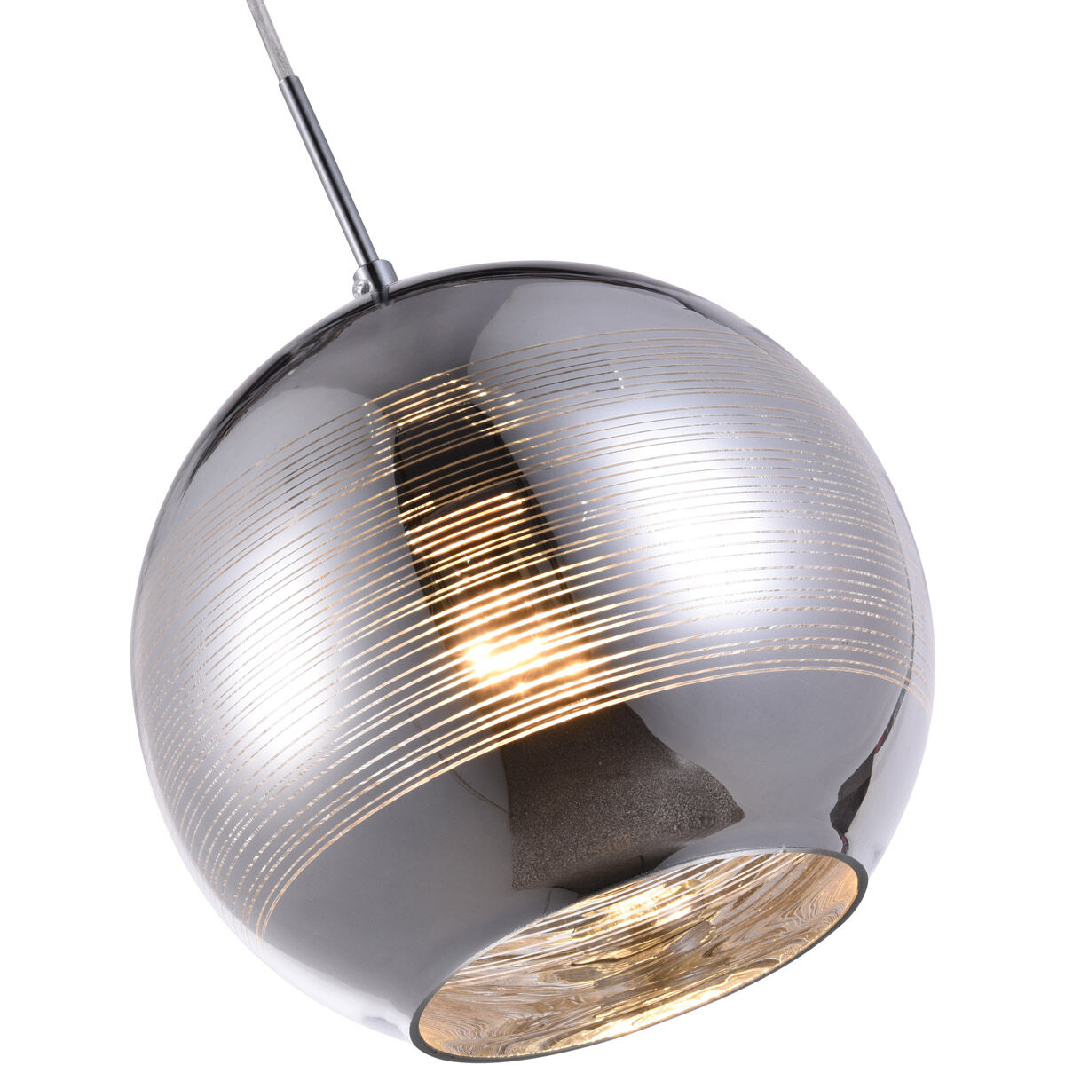 Reflection 1 Light 9.5 inch Chrome Pendant Ceiling Light