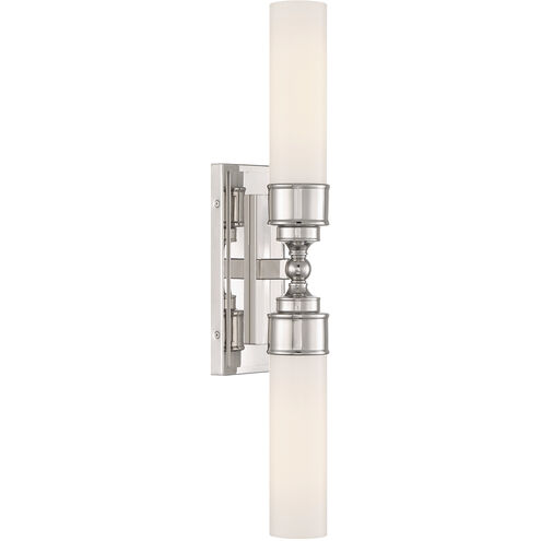 Wilcox 2 Light 5 inch Polished Nickel Bath Wall Sconce Wall Light