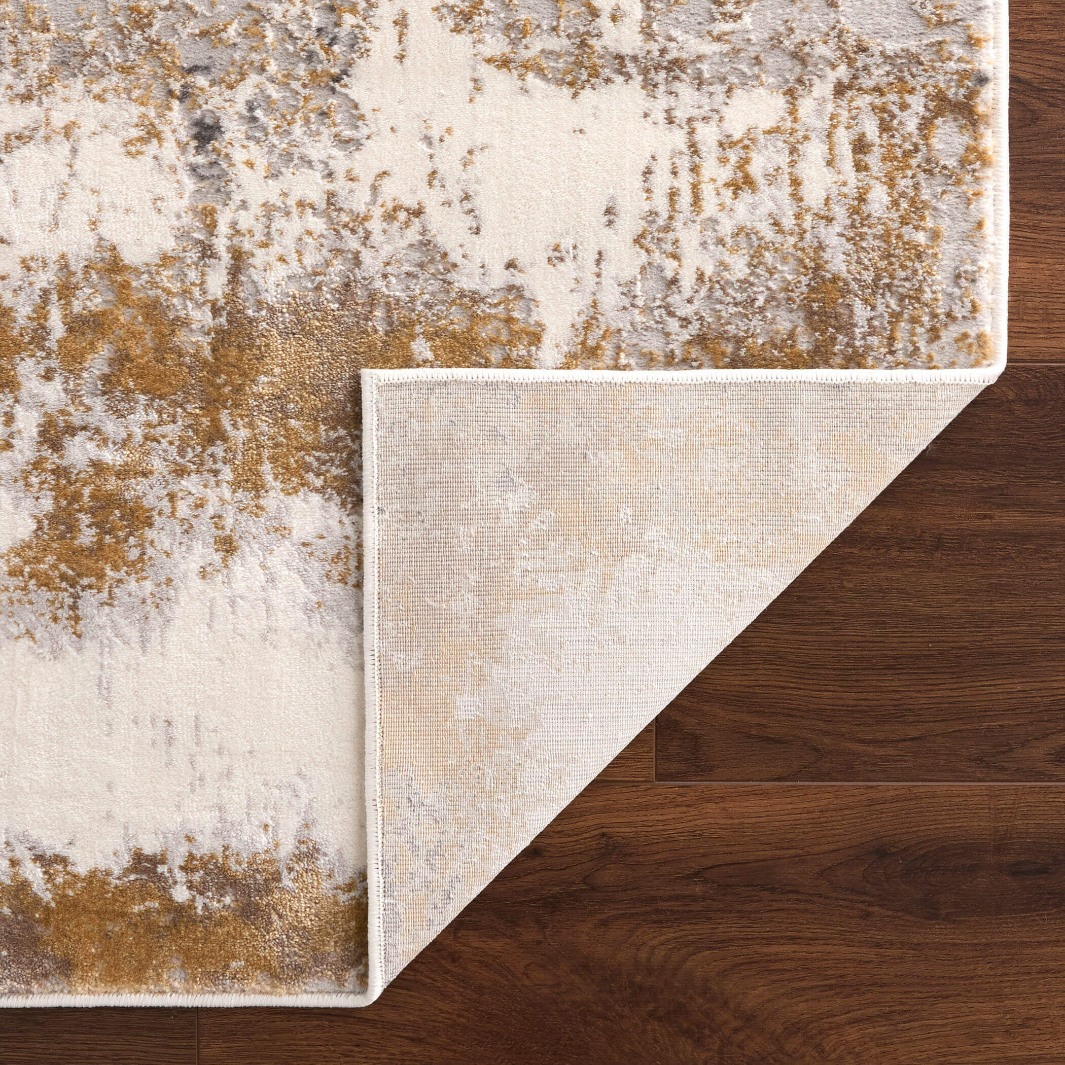 Veleka Gray and Gold Indoor Rug