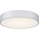 Como LED 17.75 inch Satin and White Flush Mount Ceiling Light