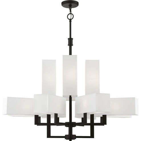 Rubix 12 Light 44 inch Black Foyer Chandelier Ceiling Light, Extra Large