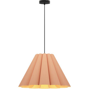 Lora 1 Light 23 inch Black Pendant Ceiling Light in Rose/Ash, WEP Collection