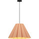 Lora 1 Light 23 inch Black Pendant Ceiling Light in Rose/Ash, WEP Collection