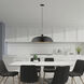 Amador 3 Light 24 inch Shiny Black with Polished Chrome Accents Pendant Ceiling Light, Large