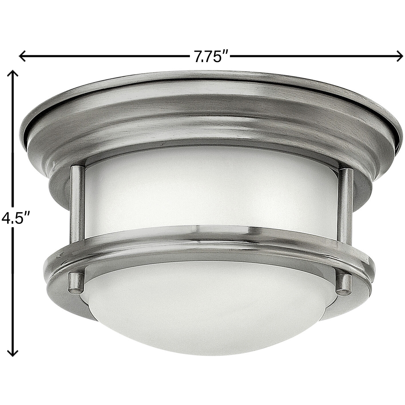 Hadley LED 7.75 inch Antique Nickel Indoor Flush Mount Ceiling Light