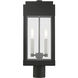 York 2 Light 20 inch Black Outdoor Post Top Lantern