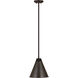 Eaton 1 Light 12 inch Bronze Plate Pendant Ceiling Light