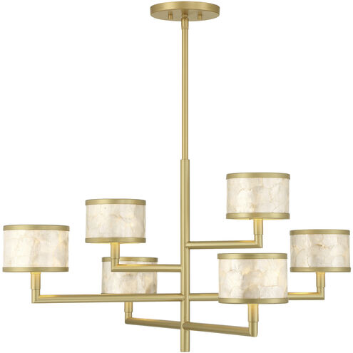 Mariquita 6 Light 34 inch Spun Gold Chandelier Ceiling Light