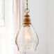 Jaye 1 Light 8.5 inch Light Wood and Patinaed Brass Pendant Ceiling Light