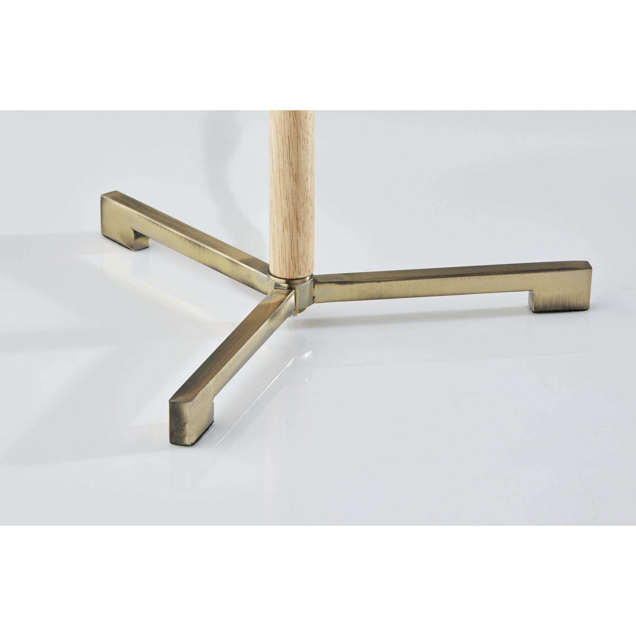 Maddox 27 inch 100.00 watt Natural Wood / Antique Brass Table Lamp Portable Light