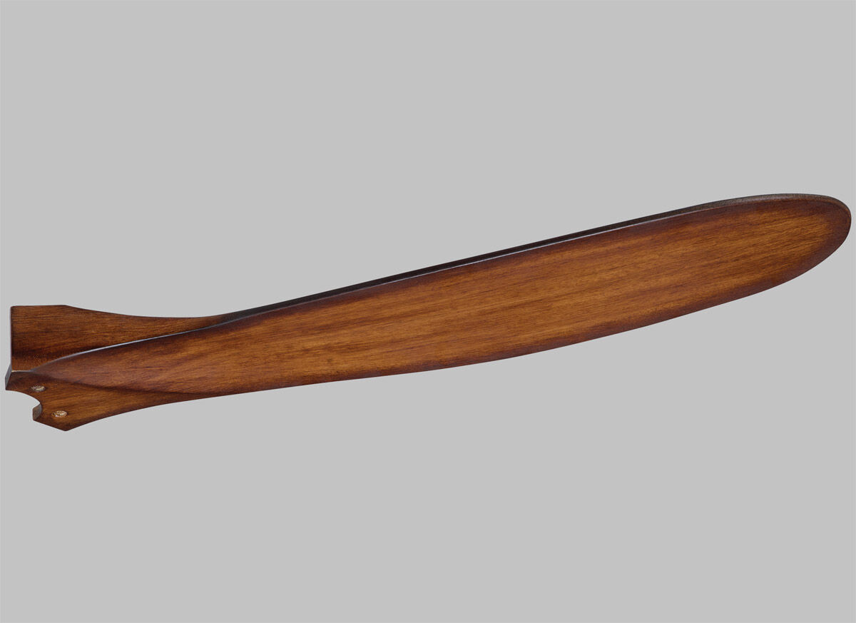 Maverick 70 inch Brushed Steel with Koa Blades Ceiling Fan