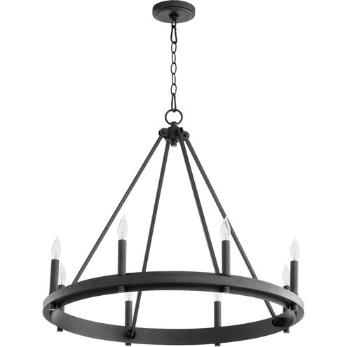 Aura 8 Light 28 inch Noir Chandelier Ceiling Light