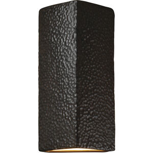 Ambiance Peaked Rectangle LED 7 inch Tierra Red Slate ADA Wall Sconce Wall Light in 1000 Lm LED