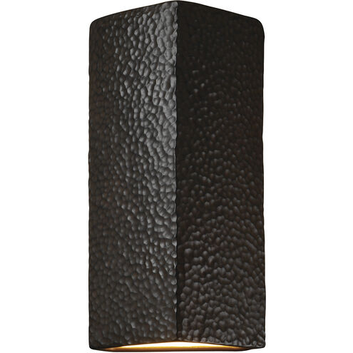 Ambiance Peaked Rectangle LED 7 inch Antique Patina ADA Wall Sconce Wall Light