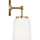 Richard June Liora 1 Light 5.21 inch Estate Brass Wall Sconce Wall Light in LED