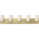 Lateral 5 Light 36 inch Satin Brass Bath Vanity Wall Light in Satin White